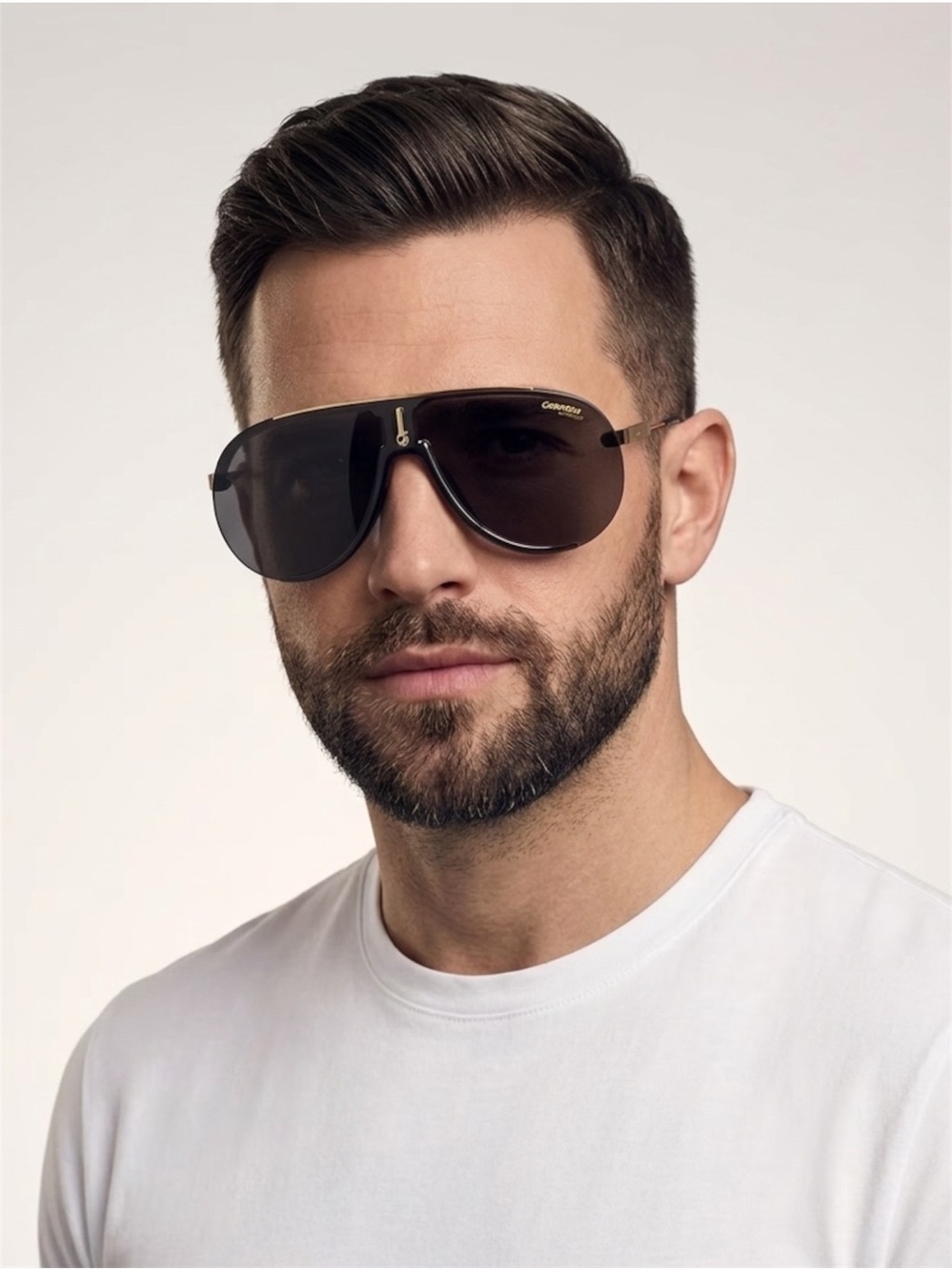 NWOT Carrera Superchampion Special Edition Black Gold Aviator Sunglasses 2M22K
